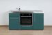 Kitchenette bleu turquoise moderne pour studio