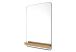 Large miroir mural en bois et métal