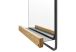 Grand miroir mural avec étagère en bois