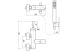 Mitigeur Baignoire Joystick en Chrome Seina avec Douchette SE754.5/1