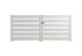 Portail battant 3m50 en aluminium blanc ajouré 