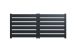 Portail battant 3m50 en aluminium gris ajouré 