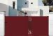 Portail aluminium rouge