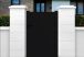 Portillon en aluminium couleur noir