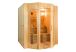 Sauna traditionnel en bois d'épicéa avec lumière d'ambiance et kit sauna