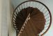 Escalier tournant colimaçon 160 cm métal et bois