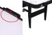 détail de la table de air hockey Cougar en bois et plastique