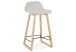 Tabouret de bar mi-hauteur en bois et tissu Kokoon Design
