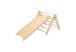 triangle d'activité avec toboggan  en bois 