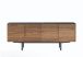 Buffet en bois de noyer naturel avec plaque de marbre