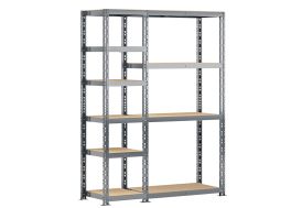 Etagère de Rangement en Acier avec 2 Étagères 150 x 192 cm époxy 10 niveaux métallique modulo storage rayonnage