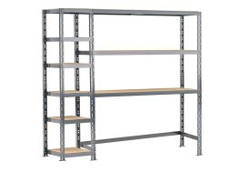 Modulö Storage Lot de 3 étagères Rack - 4 plateaux - 220 x 80 cm 