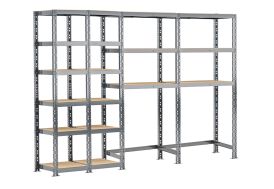 Rayonnage 5 Étagères Métalliques 505 cm - Système Extension - Modulo Storage