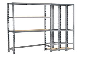 Etagère de Rangement en Acier avec 2 Étagères et 3 Box 255 x 192 cm métallique altona modulo storage systeme extension