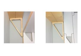 Angle de renfort en bois pour palier d'escalier pliant Klapster