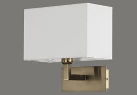 Applique murale LED en métal finition laiton et coton Carlo