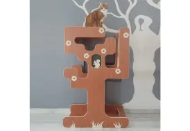 Arbre à chat en bois design 95 x 145 cm Lavidenho