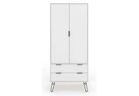 Armoire 2 portes en bois Agliana blanche