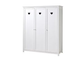 Armoire 3 Portes en Bois de Pin et MDF Amori