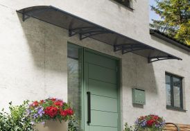 Marquise pour porte d'entrée aluminium et acrylique – Lazur - ARCTOM