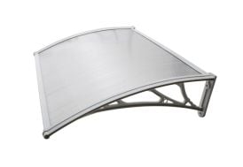 Marquise de porte en polycarbonate Werka Pro blanc