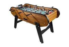 Babyfoot en bois foncé et pieds en métal