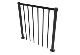 Balustrade en acier galvanisé pour escalier Minka noir
