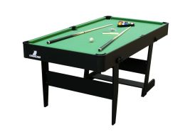 Table de billard pliante en bois avec tissu velours vert 150 cm