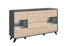 Buffet 4 tiroirs en bois ASM Round
