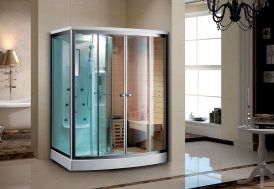 cabine de douche hydromassante + sauna finlandais