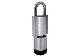 Cadenas en métal brossé connecté Bluetooth