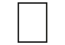 Cadre noir en plastique recyclé et en verre 