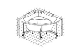 Cadre Soutien Baignoire Kolpa San CD 140