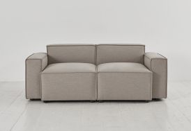 Canapé 2 places en tissu simili lin beige Swyft Home