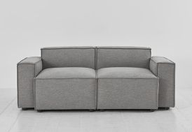 Canapé 2 places en tissu simili lin gris Swyft Home Shadow