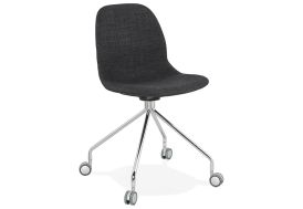 Chaise de bureau en métal et tissu
