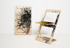 Chaise pliante design en bois Ambivalenz Fläpps Baum