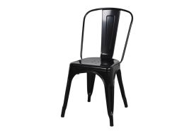 Chaise de salle à manger en acier noir