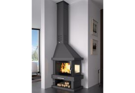 Cheminée d'angle à double combustion FM Calefaccion