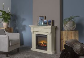 cheminée électrique blanche 94 cm foyer décoratif Optiflame Dimplex