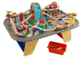 circuit en bois de petit train Kidkraft Waterfall avec rangement