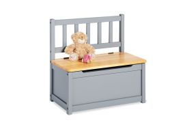 coffre à jouets banc en bois gris pinolino