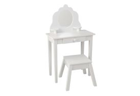 coiffeuse pour enfant et son petit tabouret pour se pomponner