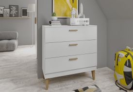 Commode en bois blanche pour enfant