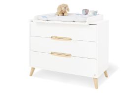 Commode table à langer pour enfant bois et blanc