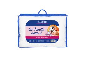 Couette de lit pour deux personnes Bleu Câlin