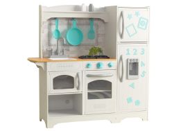 cuisine en bois pour enfant peinte en blanche avec accessoires