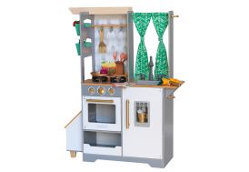 Cuisine en bois blanc et gris Terrace Garden Kidkraft avec accessoires