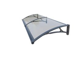 Marquise de porte en aluminium et polycarbonate 80 x 240 cm Werka Pro