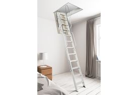 Escalier escamotable en acier blanc Aci Quattro de Fantozzi Scale srl 